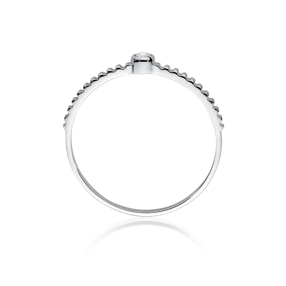 Pierścionek Diament 0,04ct białe złoto 3 Pierścionek Diament 0,04ct białe złoto - obrazek 3