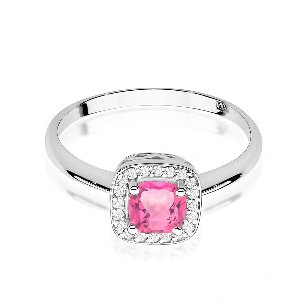 Pierścionek Różowy Topaz 0,65ct białe złoto 2 65ct białe złoto Jubiler Kraków BigDIAMOND