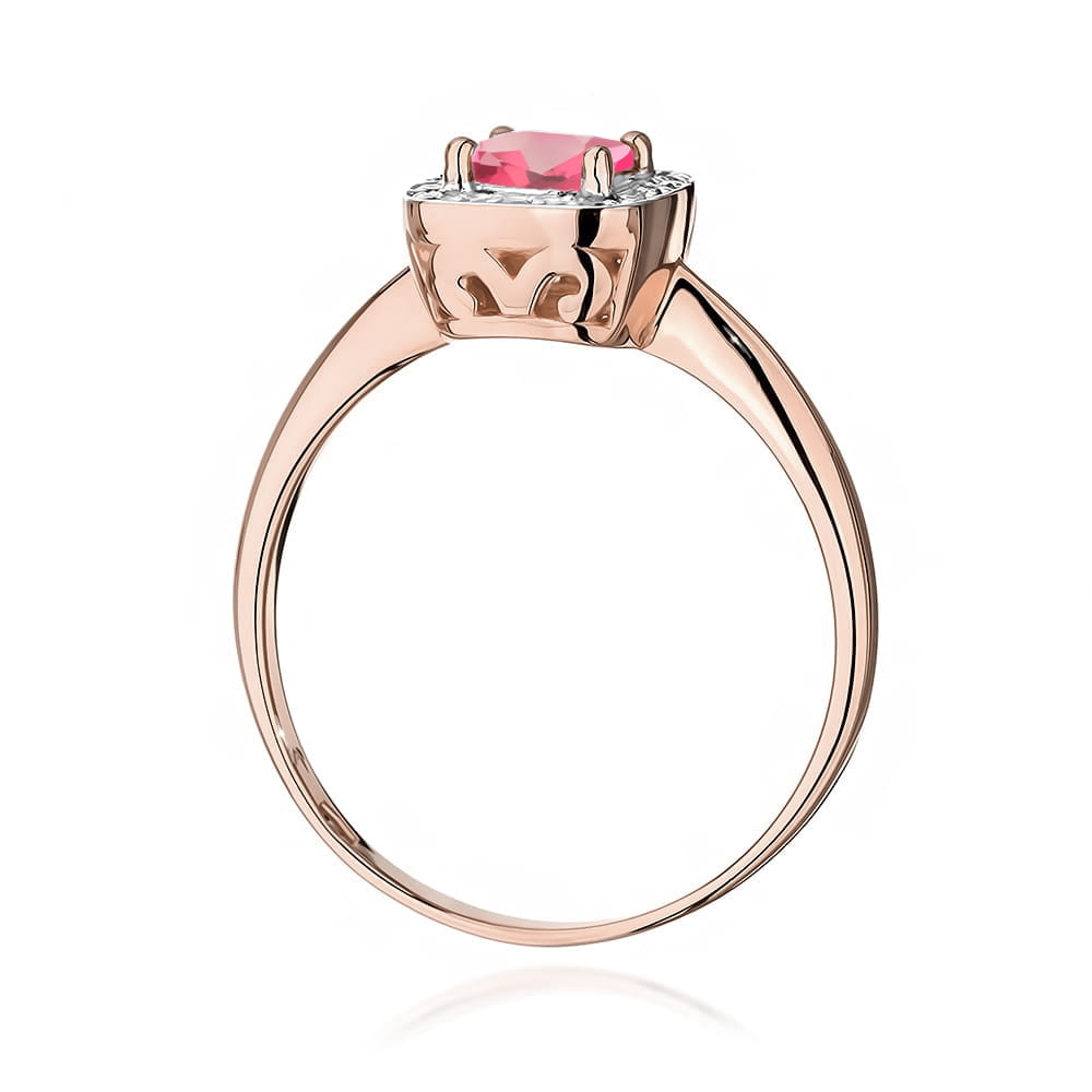 Pierścionek Różowy Topaz 0,65ct różowe złoto 3 Pierścionek Różowy Topaz 0,65ct różowe złoto - obrazek 3