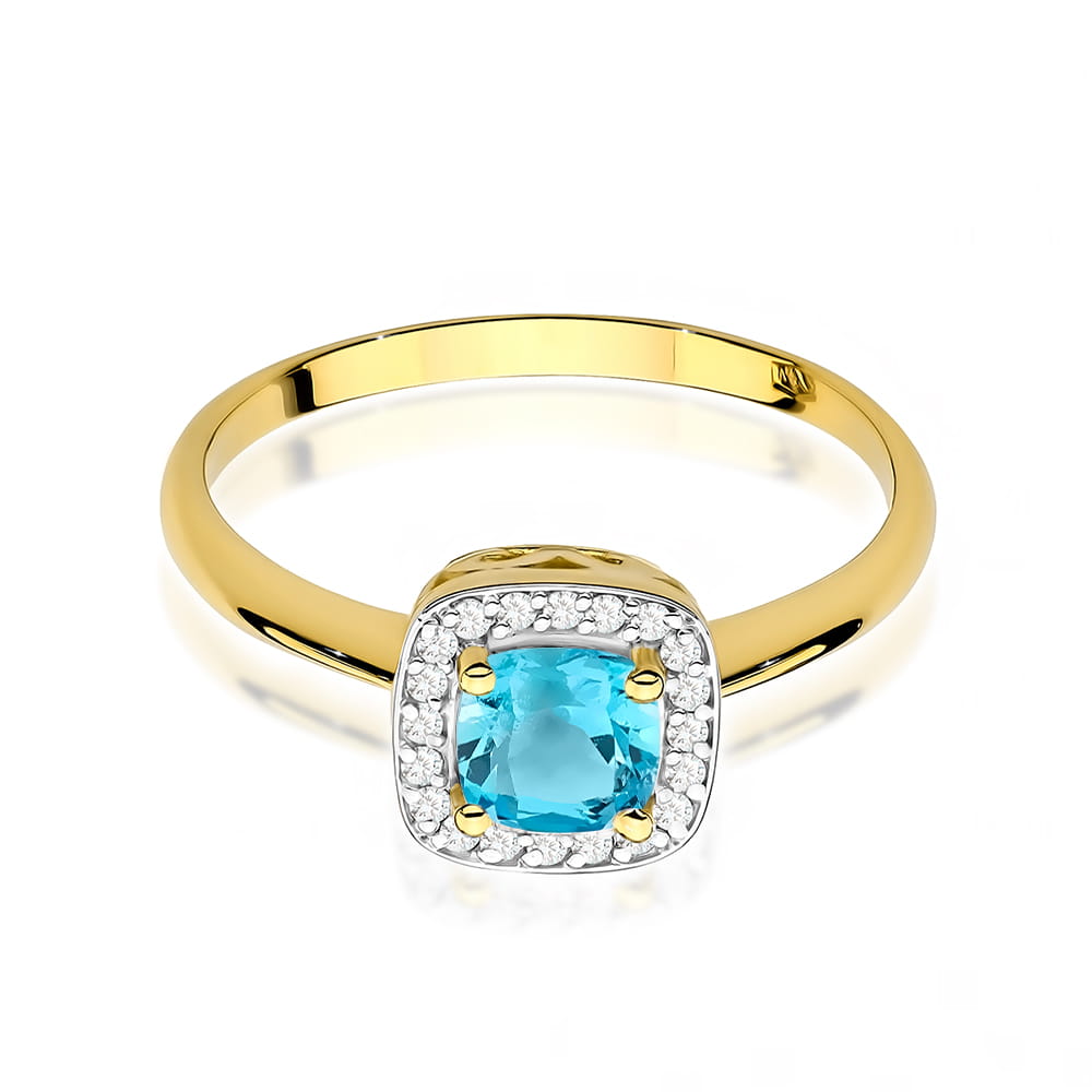 Pierścionek Topaz 0,70ct żółte złoto 2 70ct żółte złoto Jubiler Kraków BigDIAMOND