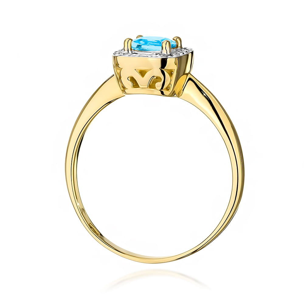 Pierścionek Topaz 0,70ct żółte złoto 3 Pierścionek Topaz 0,70ct żółte złoto - obrazek 3