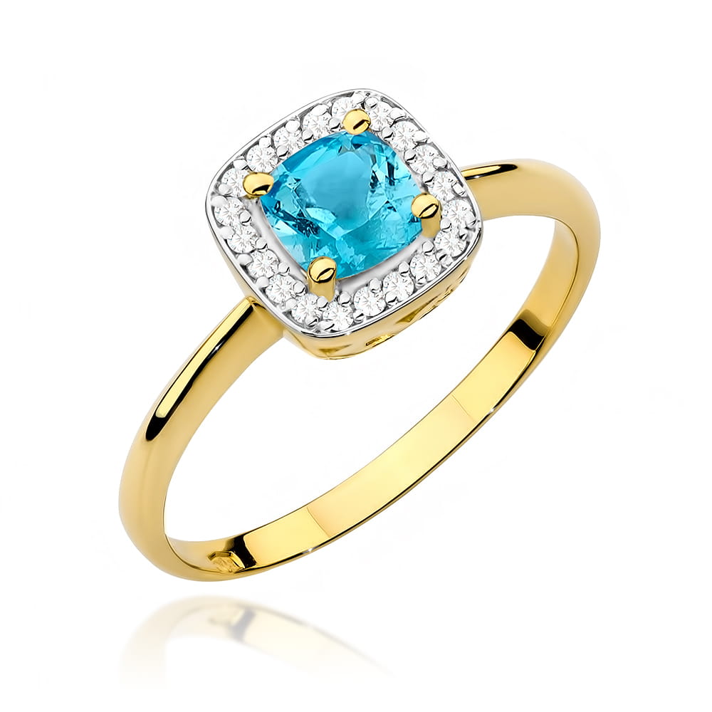 Pierścionek Topaz 0,70ct żółte złoto 1 Pierścionek W514 Topaz 0