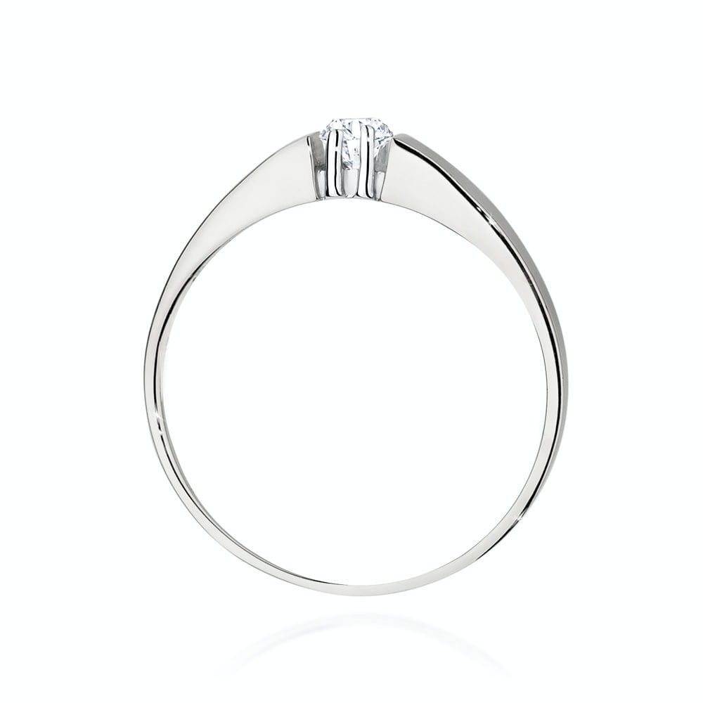Pierścionek Diament 0,08ct białe złoto 3 Pierścionek Diament 0,08ct białe złoto - obrazek 3