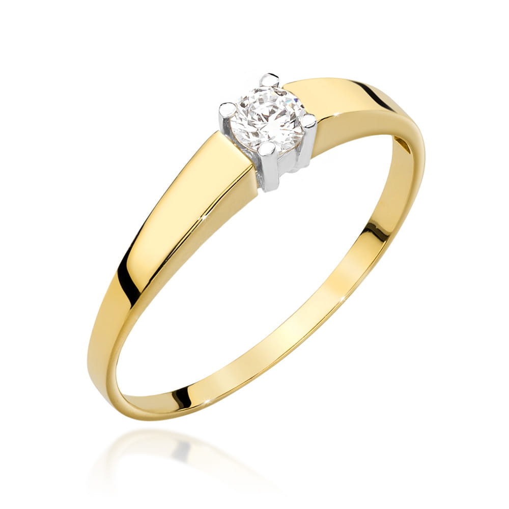 Pierścionek Diament 0,20ct żółte złoto 1 Pierścionek W524 Diament 0