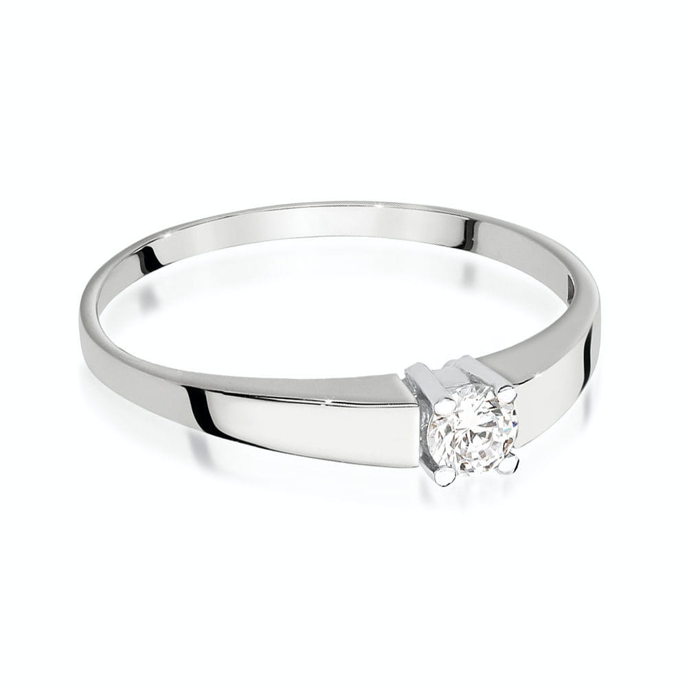 Pierścionek Diament 0,25ct białe złoto 2 25ct białe złoto Jubiler Kraków BigDIAMOND