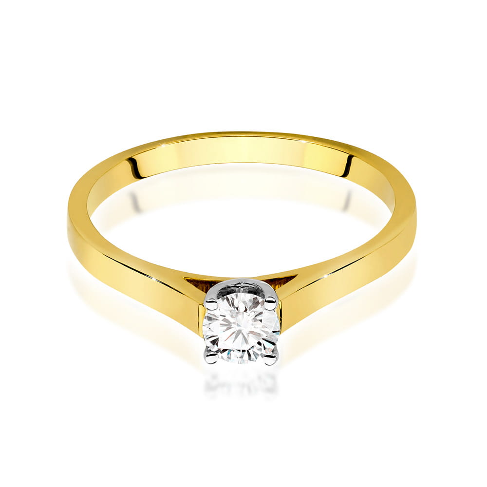 Pierścionek Diament 0,40ct żółte złoto 2 40ct żółte złoto Jubiler Kraków BigDIAMOND