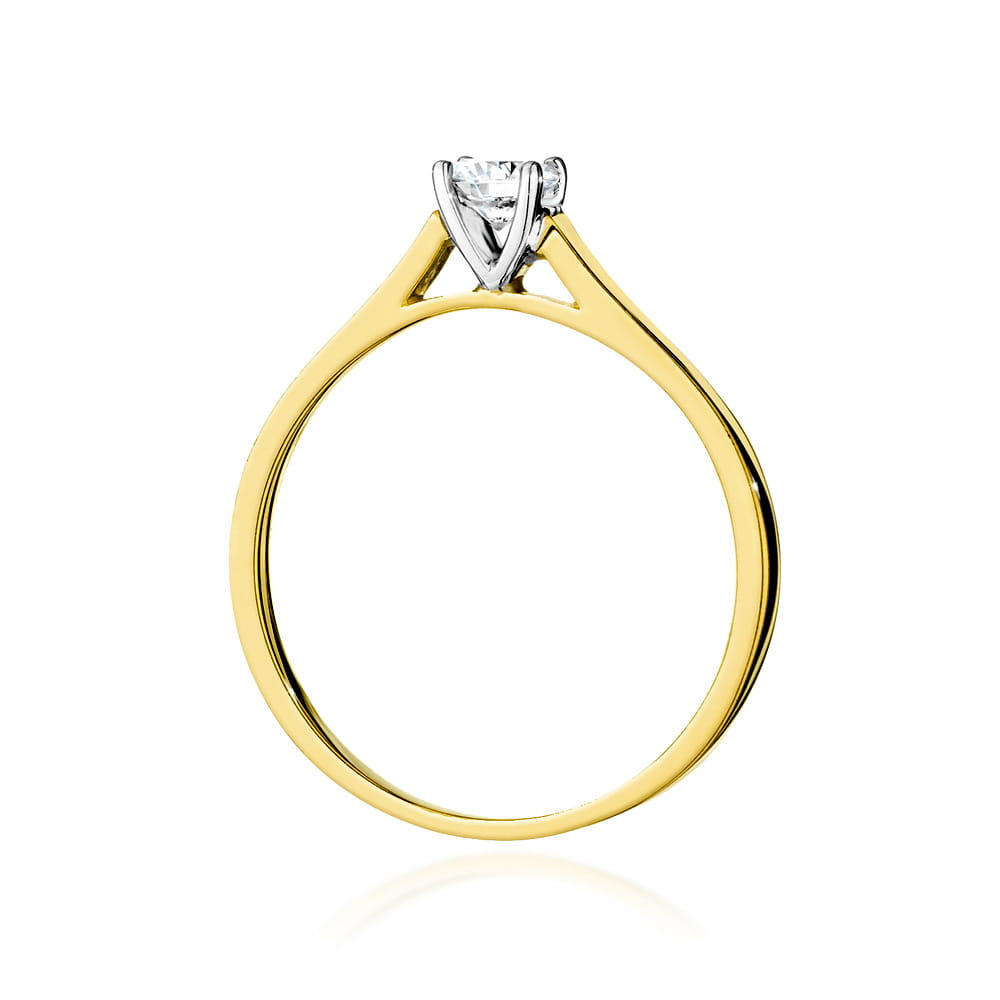 Pierścionek Diament 0,40ct żółte złoto 3 Pierścionek Diament 0,40ct żółte złoto - obrazek 3