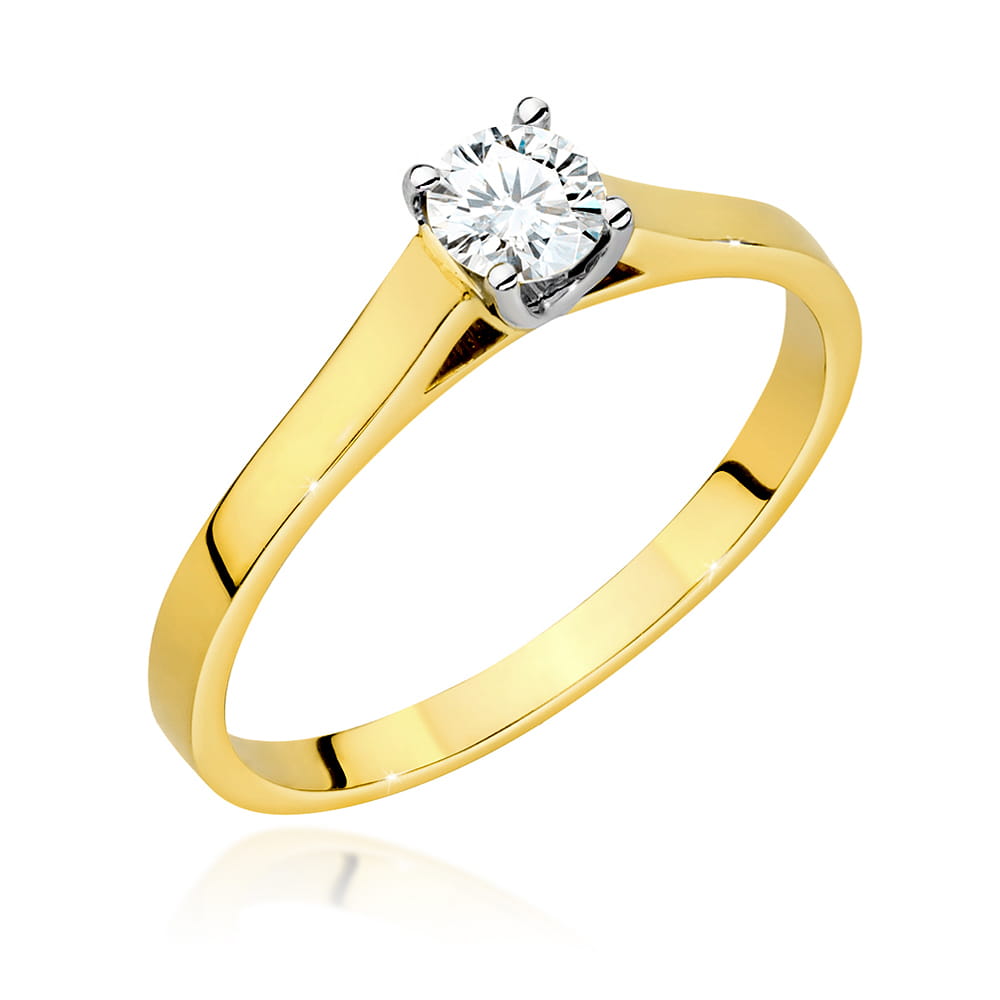 Pierścionek Diament 0,40ct żółte złoto 1 Pierścionek W526 Diament 0