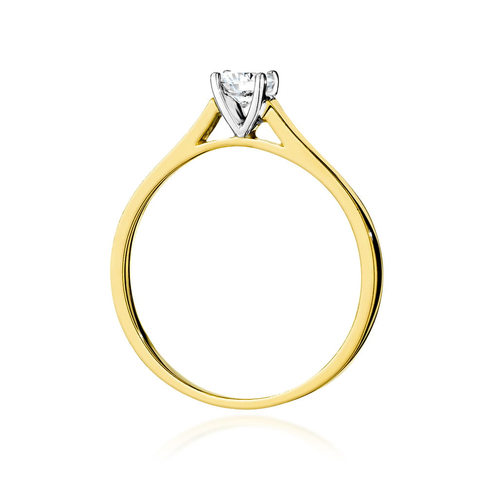 Pierścionek Diament 0,50ct żółte złoto 3 Pierścionek Diament 0,50ct żółte złoto - obrazek 3