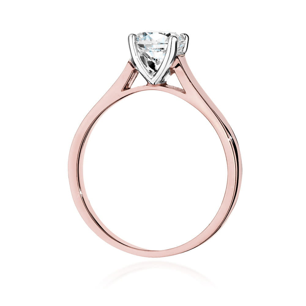 Pierścionek Diament 1,00ct różowe złoto 3 Pierścionek Diament 1,00ct różowe złoto - obrazek 3