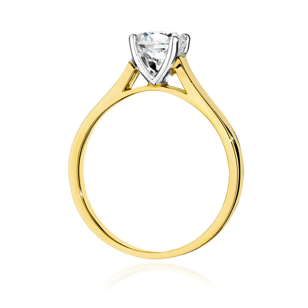 Pierścionek Diament 1,00ct żółte złoto 3 Pierścionek Diament 1,00ct żółte złoto - obrazek 3