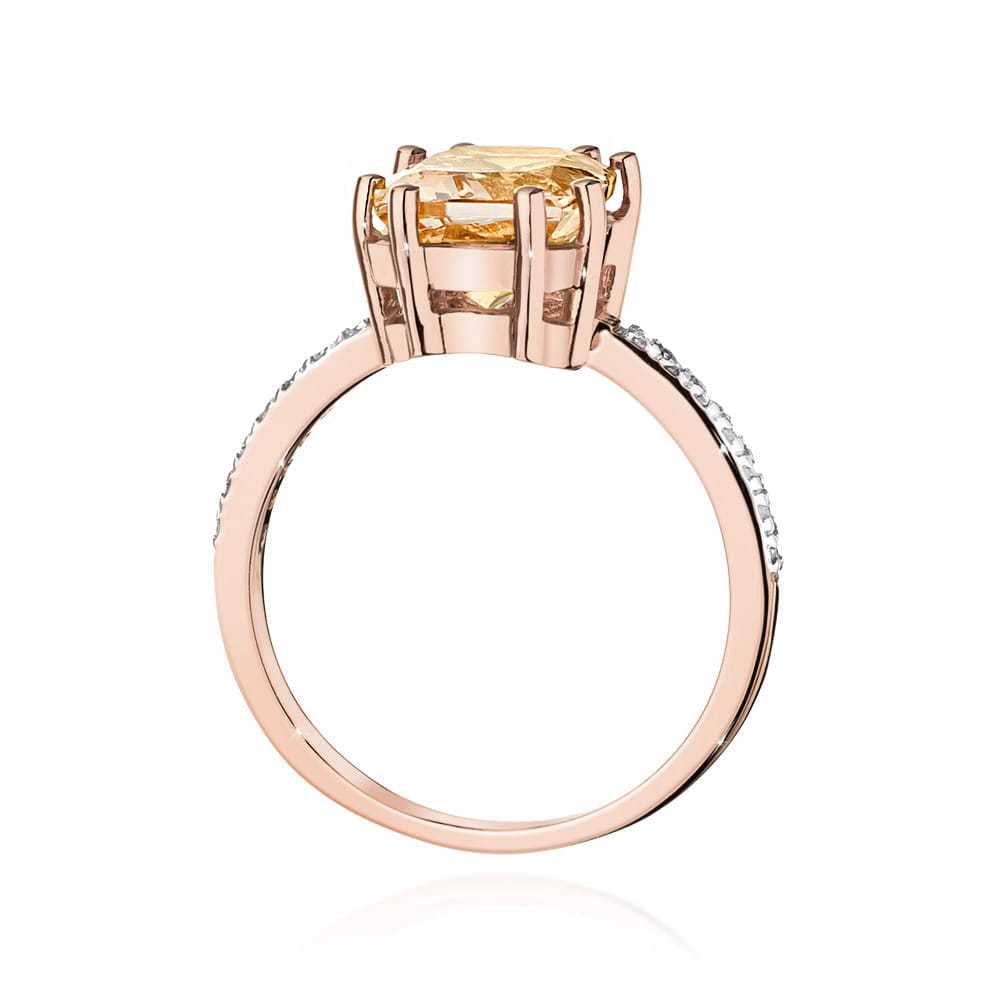 Pierścionek Morganit 2,80ct różowe złoto 3 Pierścionek Morganit 2,80ct różowe złoto - obrazek 3