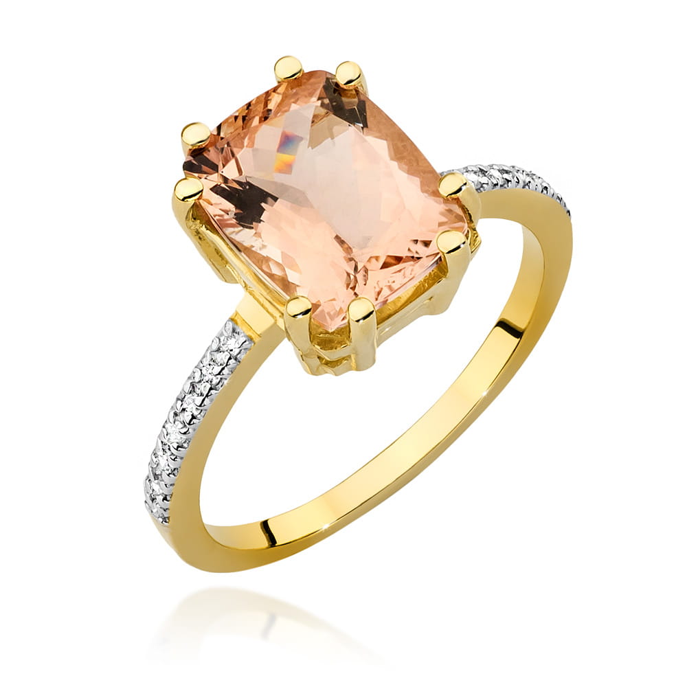 Pierścionek Morganit 2,80ct żółte złoto 1 Pierścionek W527 Morganit 2