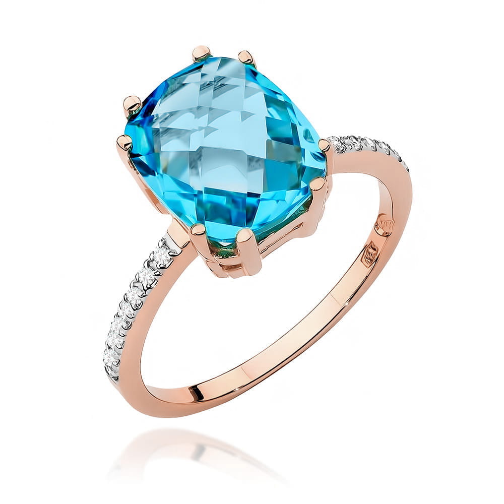 Pierścionek Topaz 3,00ct różowe złoto 1 Pierścionek W527 Topaz 3