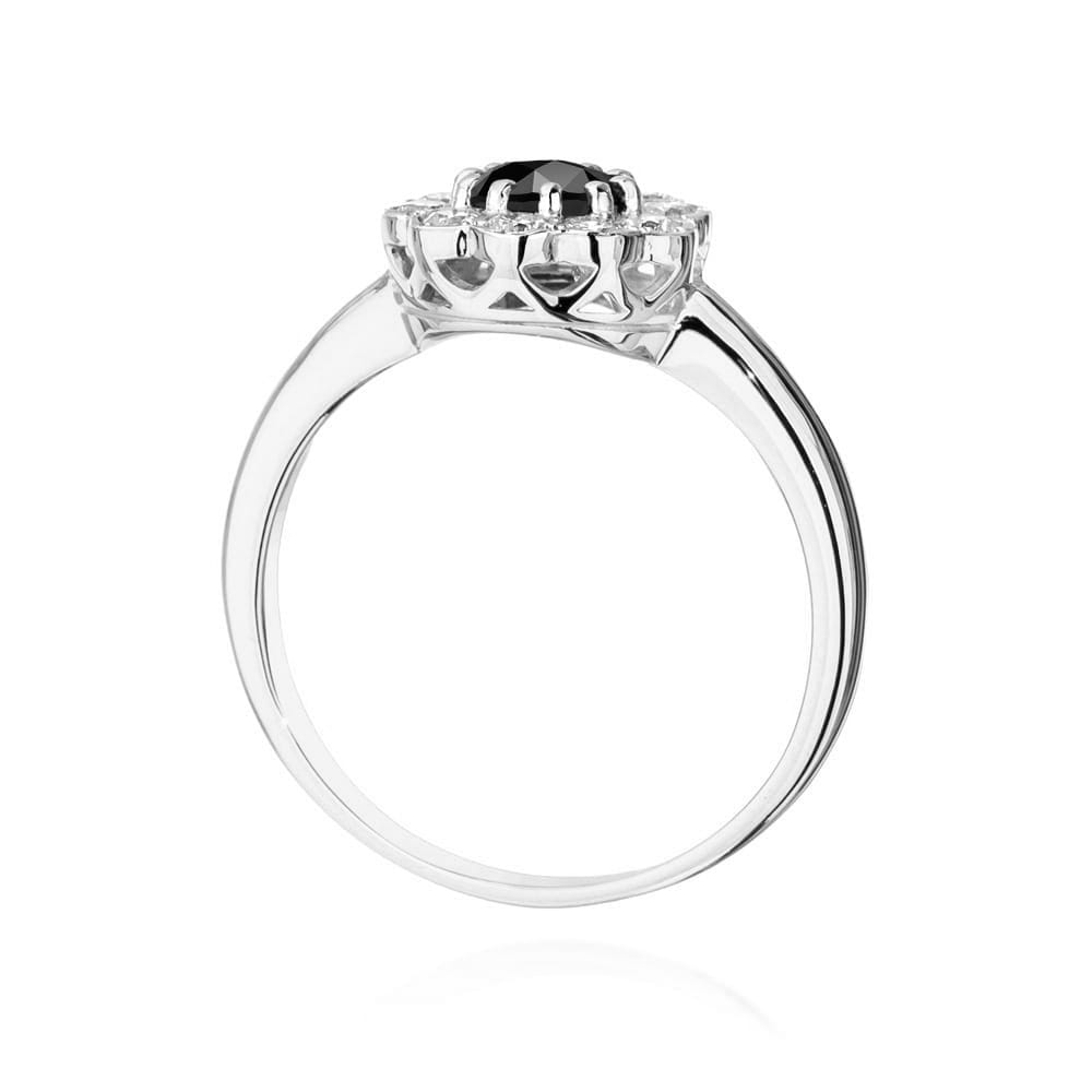 Pierścionek Czarny Diament 0,50ct białe złoto 3 Pierścionek Czarny Diament 0,50ct białe złoto - obrazek 3