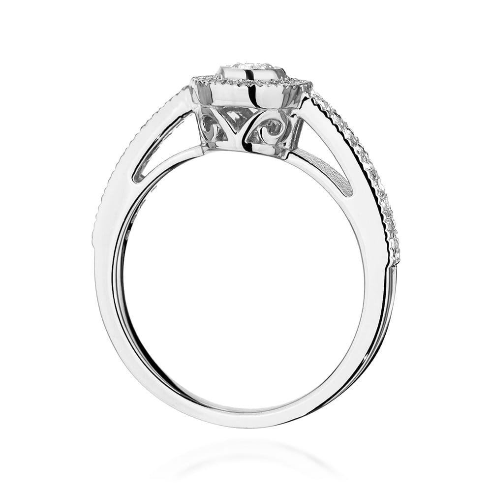 Pierścionek Diament 0,15ct białe złoto 3 Pierścionek Diament 0,15ct białe złoto - obrazek 3