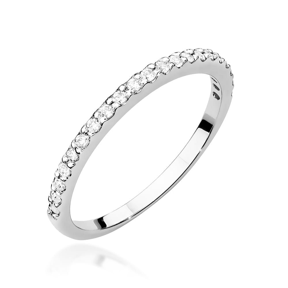 Pierścionek z diamentami białe złoto 1 Pierścionek W531 z diamentami białe złoto Jubiler Kraków BigDIAMOND