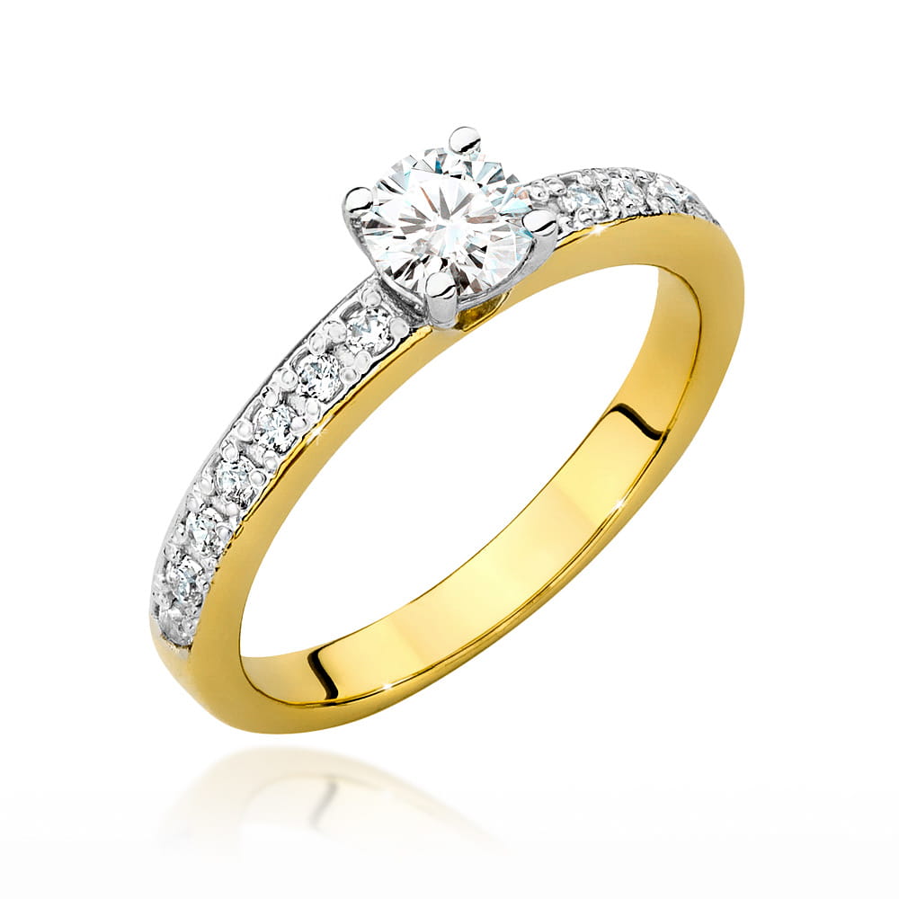 Pierścionek Diament 0,40ct żółte złoto 1 Pierścionek W534 Diament 0