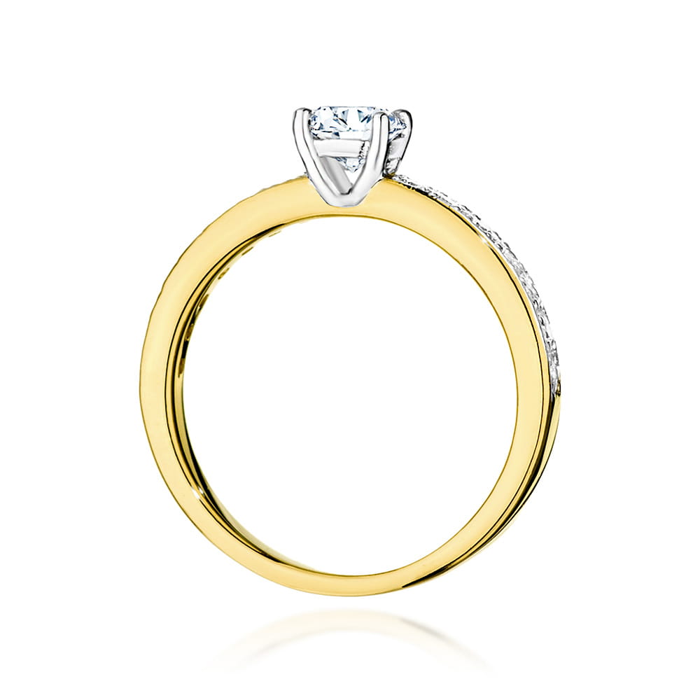 Pierścionek Diament 0,50ct żółte złoto 3 Pierścionek Diament 0,50ct żółte złoto - obrazek 3