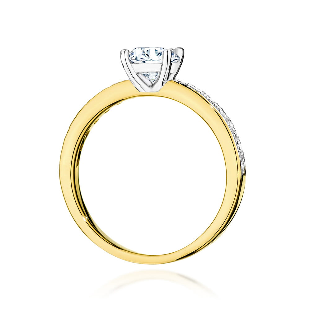 Pierścionek Diament 0,70ct żółte złoto 3 Pierścionek Diament 0,70ct żółte złoto - obrazek 3