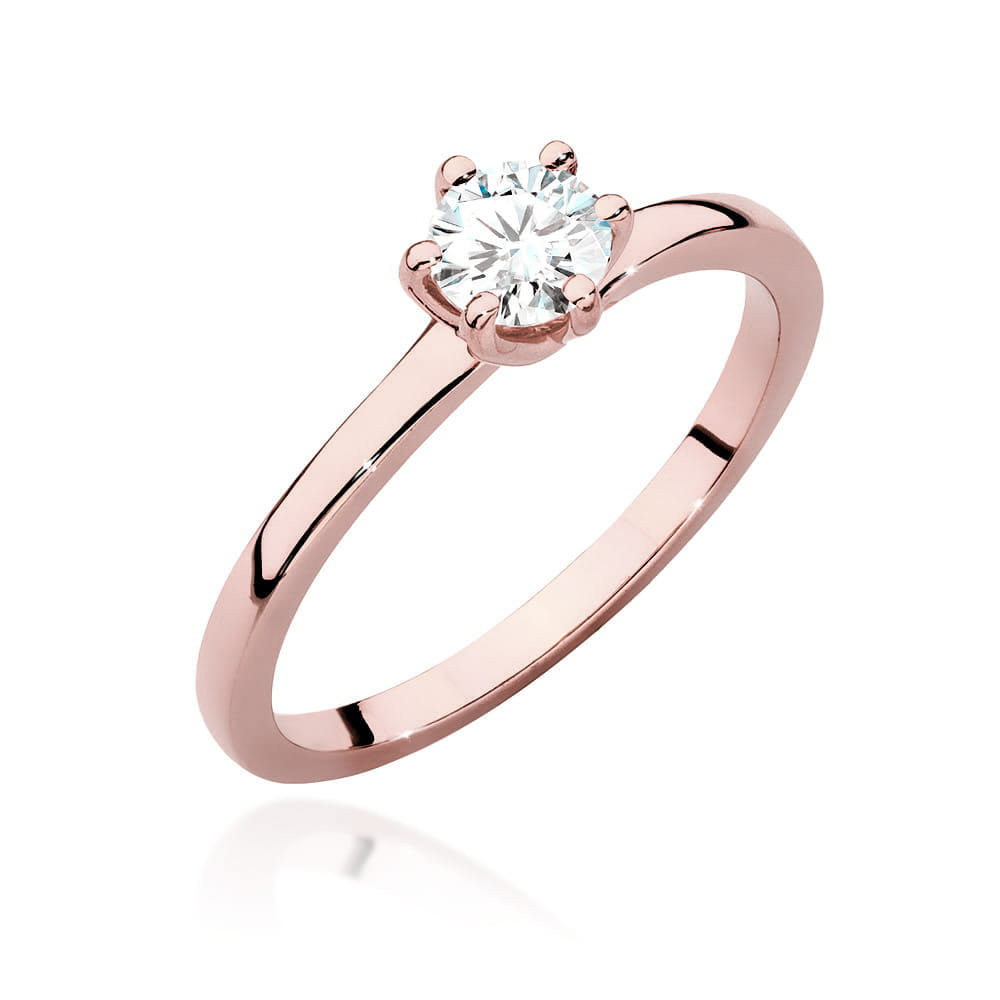 Pierścionek Diament 0,40ct różowe złoto 1 Pierścionek W535 Diament 0