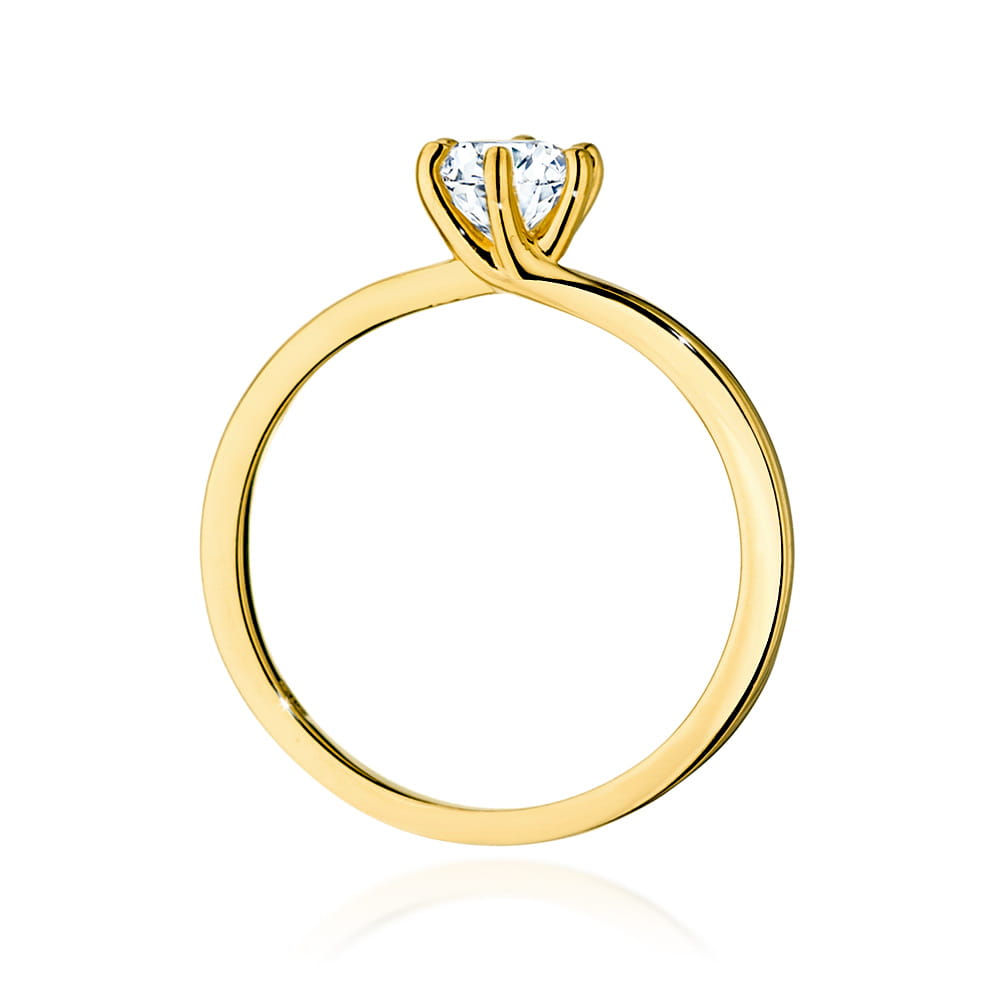 Pierścionek Diament 0,50ct żółte złoto 3 Pierścionek Diament 0,50ct żółte złoto - obrazek 3