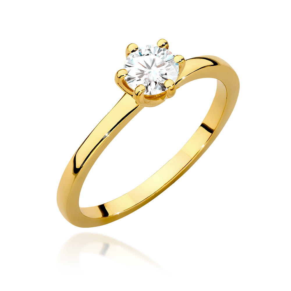 Pierścionek Diament 0,50ct żółte złoto 1 Pierścionek W535 Diament 0