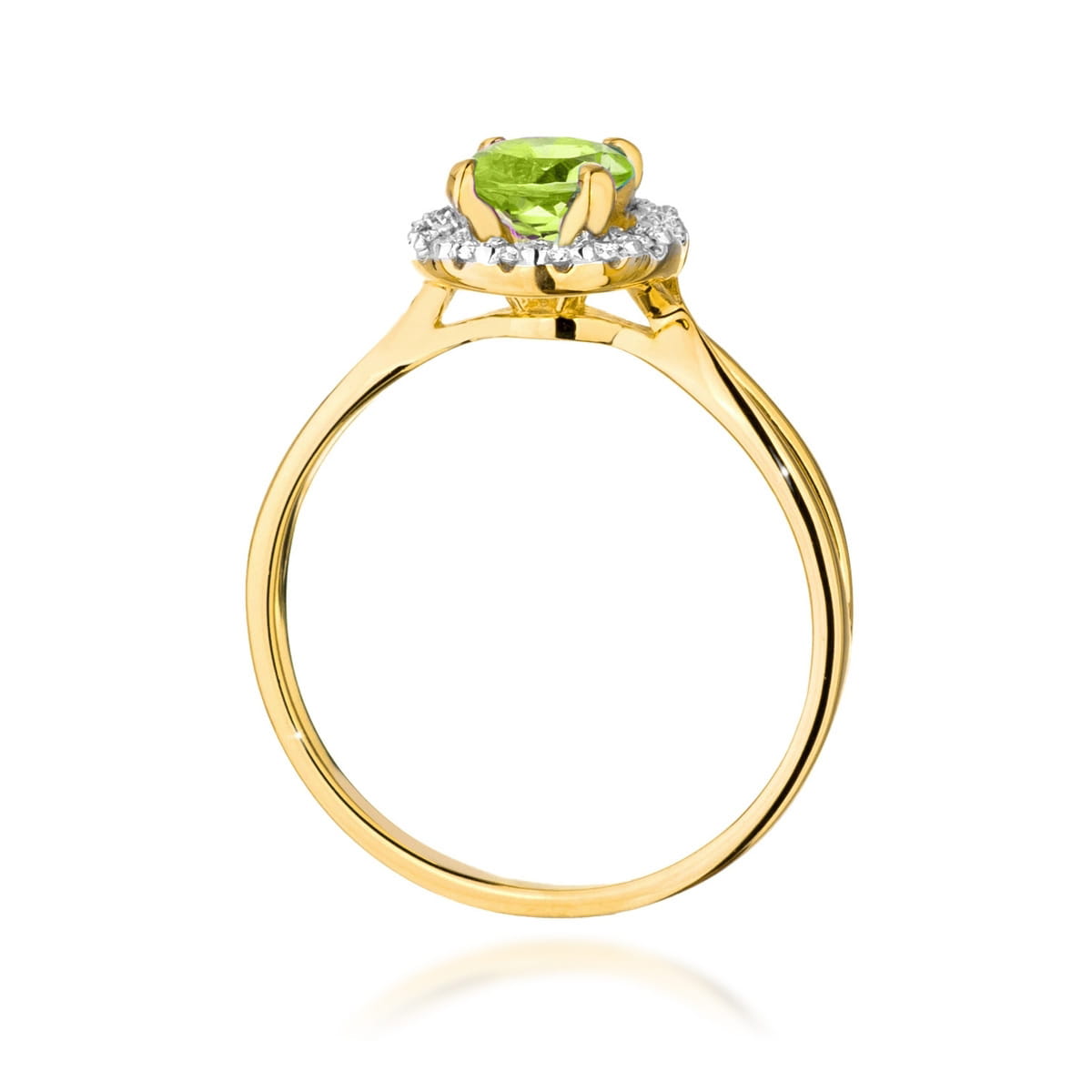 Pierścionek Oliwin 0,90ct żółte złoto 3 Pierścionek Oliwin 0,90ct żółte złoto - obrazek 3