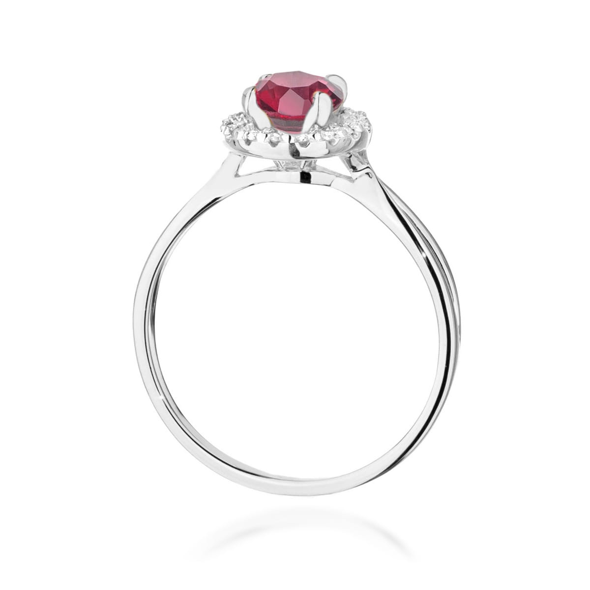 Pierścionek Rubin 1,20ct białe złoto 3 Pierścionek Rubin 1,20ct białe złoto - obrazek 3