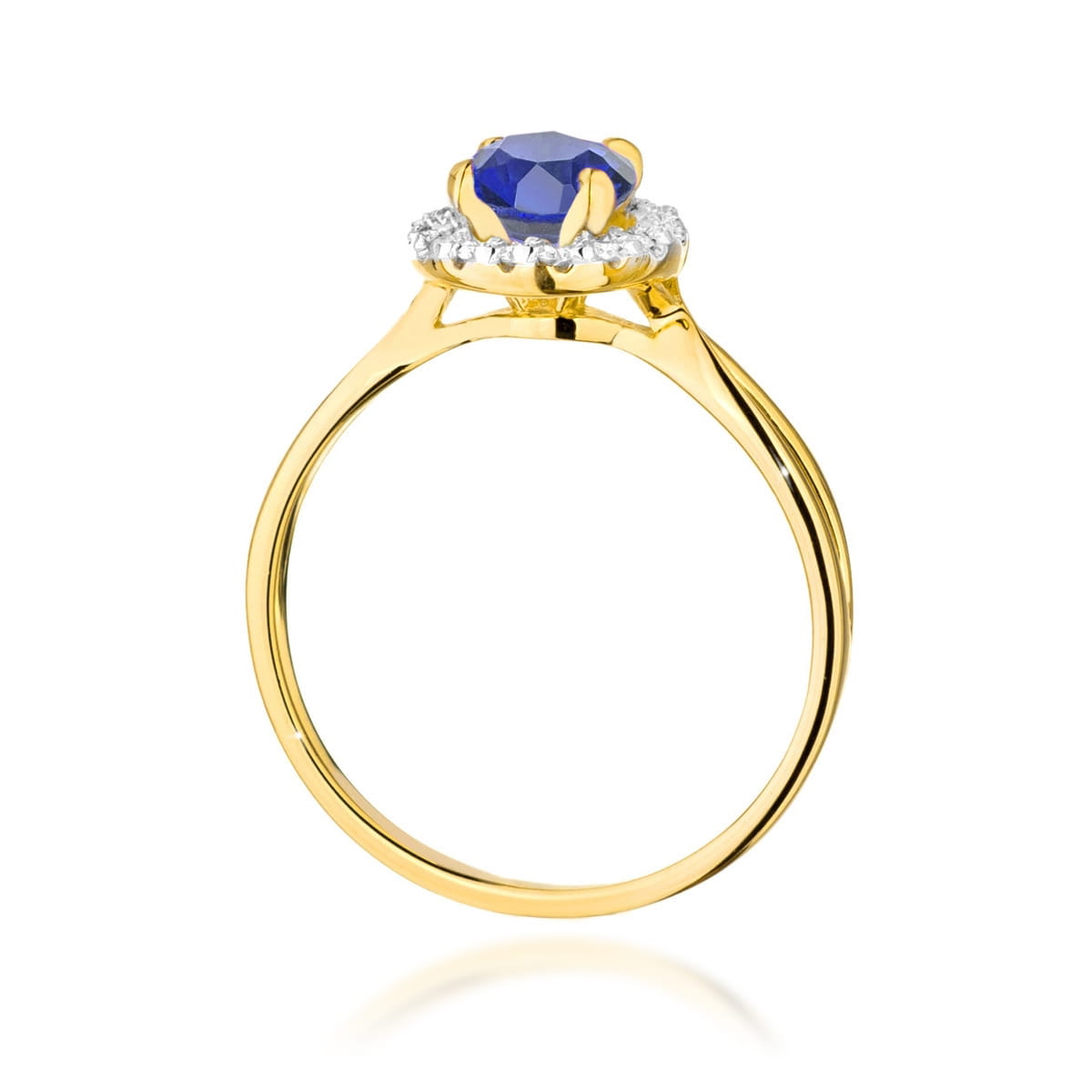 Pierścionek Szafir 1,00ct żółte złoto 3 Pierścionek Szafir 1,00ct żółte złoto - obrazek 3