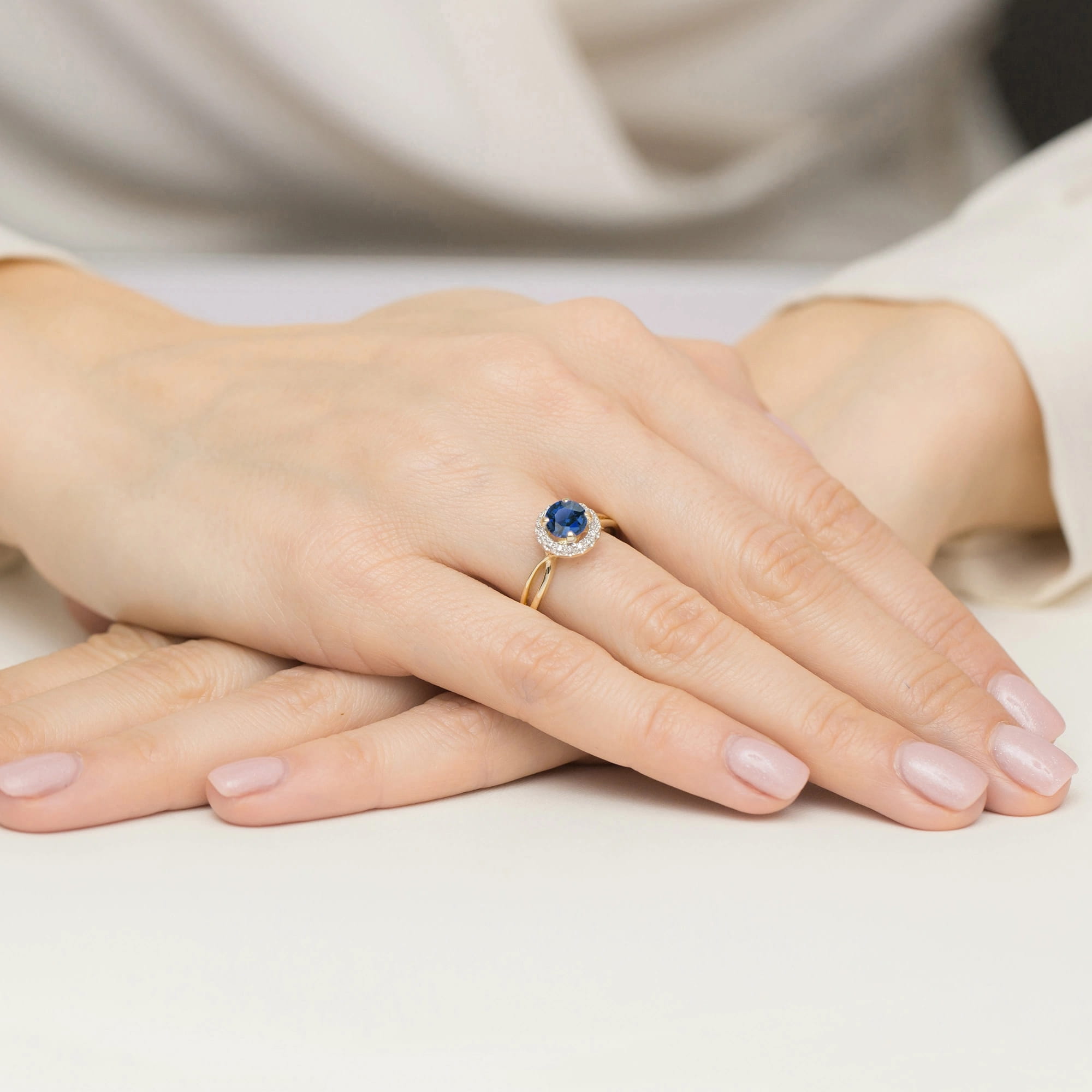 Pierścionek Szafir 1,00ct żółte złoto 4 Pierścionek Szafir 1,00ct żółte złoto - obrazek 4