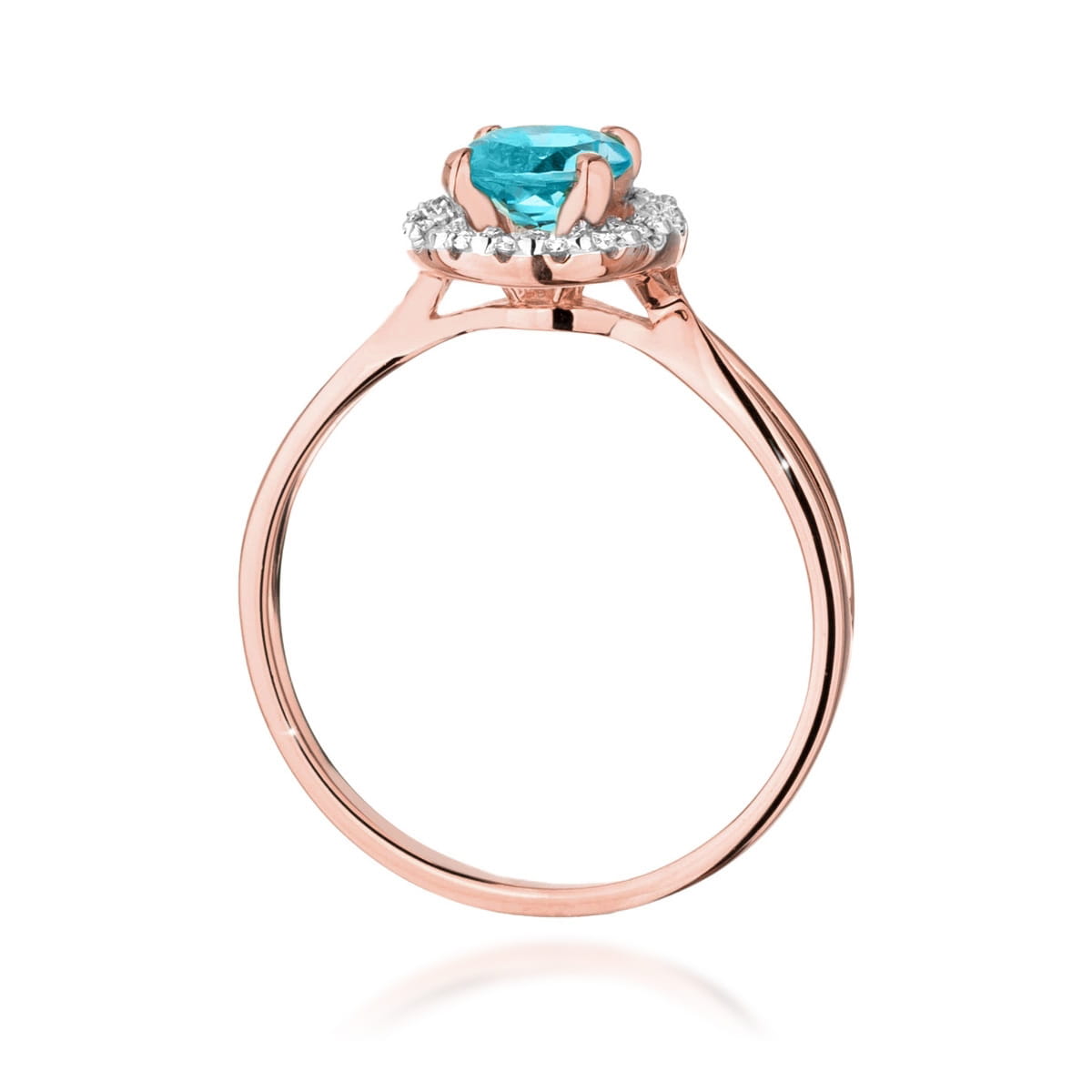 Pierścionek Topaz 0,80ct różowe złoto 3 Pierścionek Topaz 0,80ct różowe złoto - obrazek 3