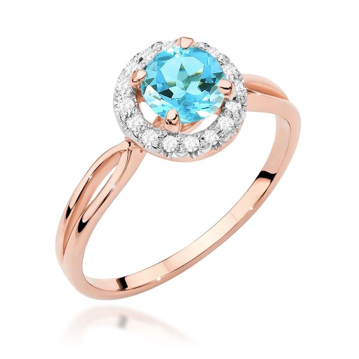 Pierścionek Topaz 0,80ct różowe złoto 1 Pierścionek W538 Topaz 0