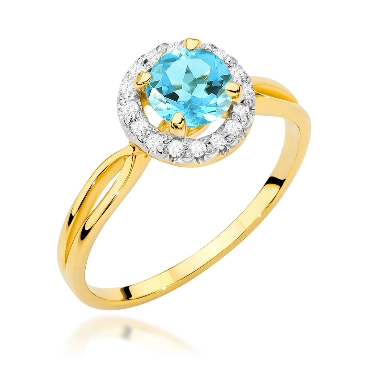 Pierścionek Topaz 0,80ct żółte złoto 1 Pierścionek W538 Topaz 0