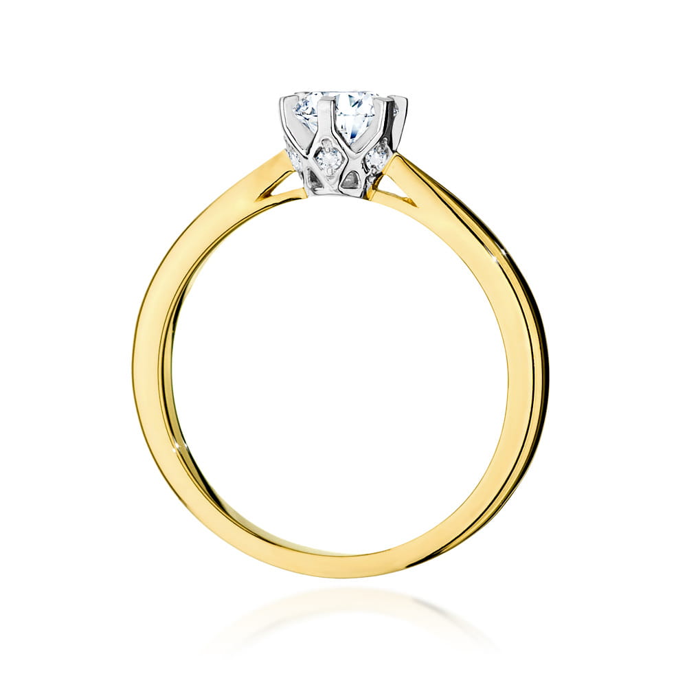 Pierścionek Diament 0,50ct żółte złoto 3 Pierścionek Diament 0,50ct żółte złoto - obrazek 3