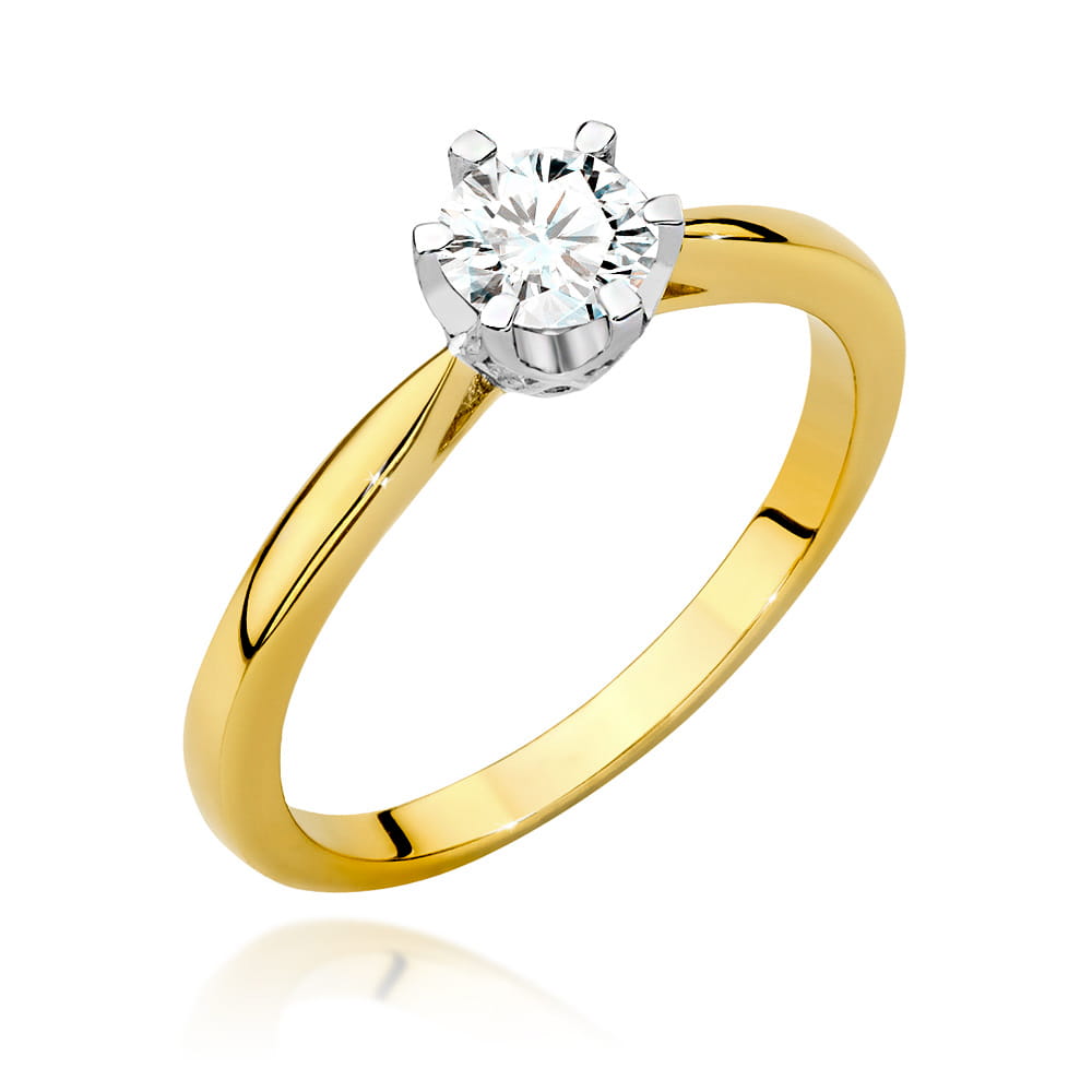 Pierścionek Diament 0,50ct żółte złoto 1 Pierścionek W539 Diament 0
