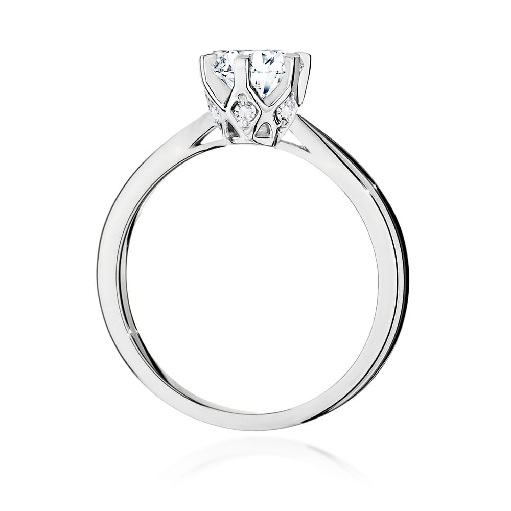 Pierścionek Diament 0,70ct białe złoto 3 Pierścionek Diament 0,70ct białe złoto - obrazek 3