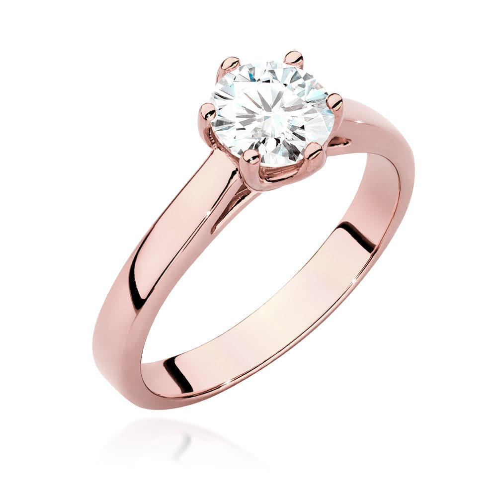 Pierścionek Diament 0,70ct różowe złoto 1 Pierścionek W540 Diament 0