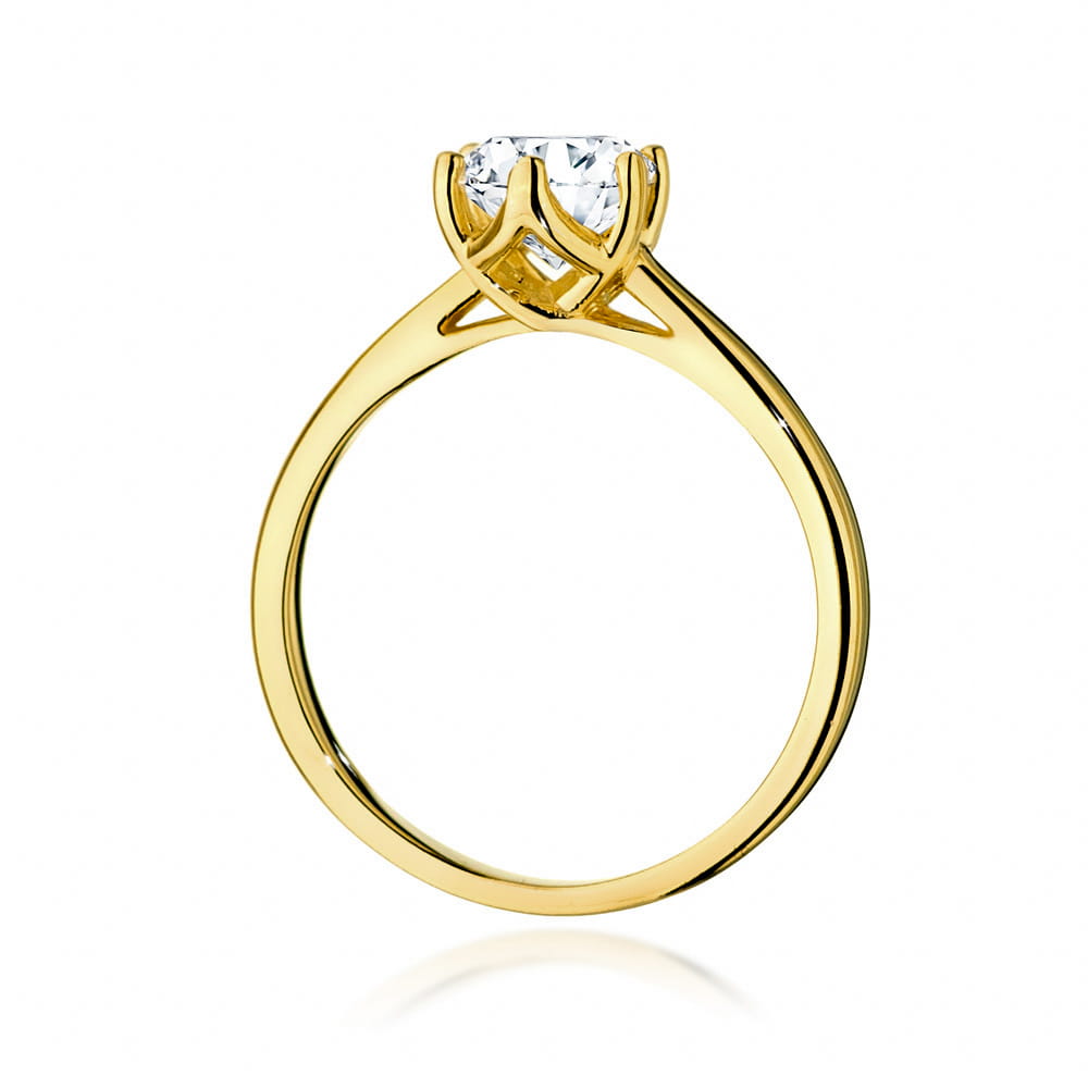 Pierścionek Diament 1,00ct żółte złoto 3 Pierścionek Diament 1,00ct żółte złoto - obrazek 3