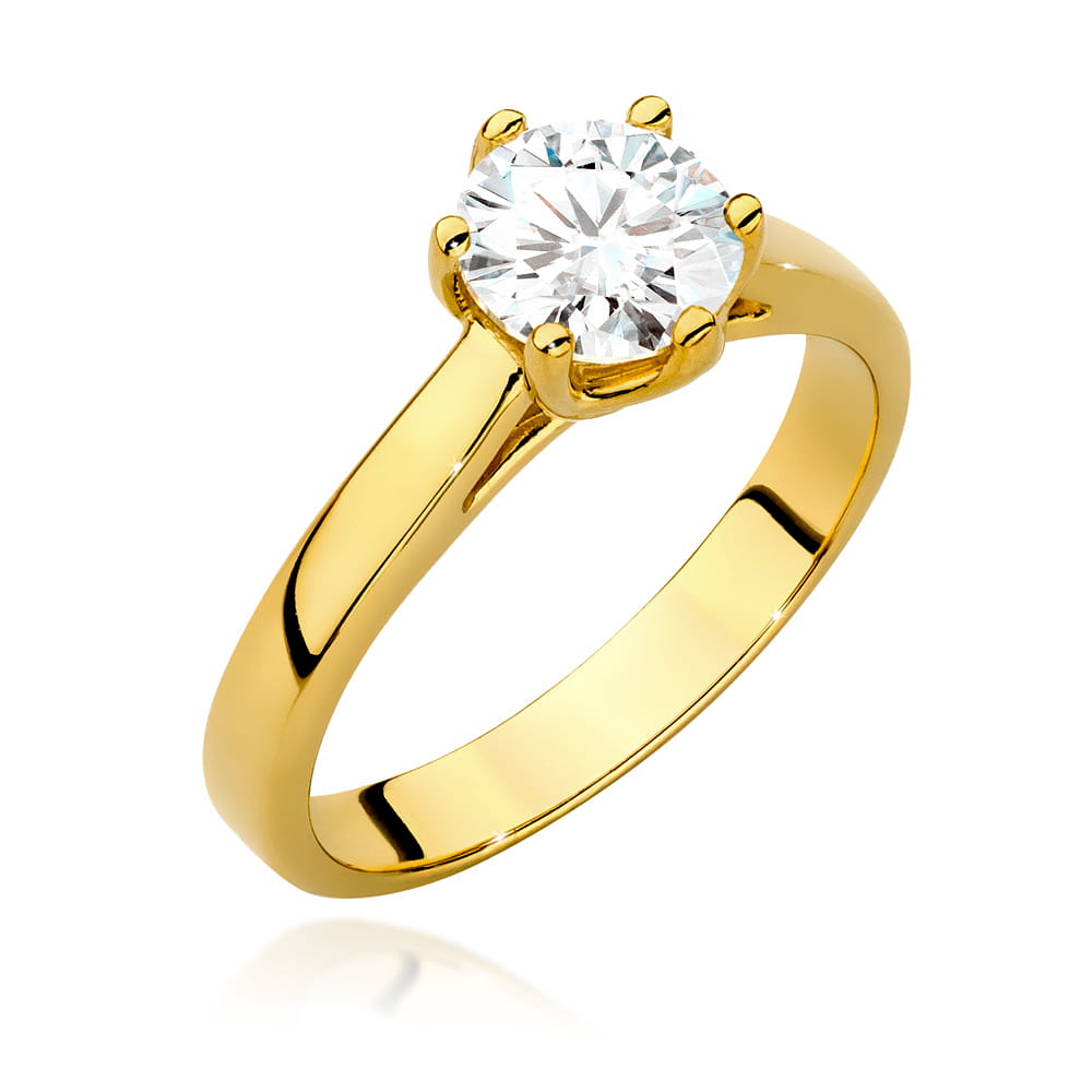 Pierścionek Diament 1,00ct żółte złoto 1 Pierścionek W540 Diament 1