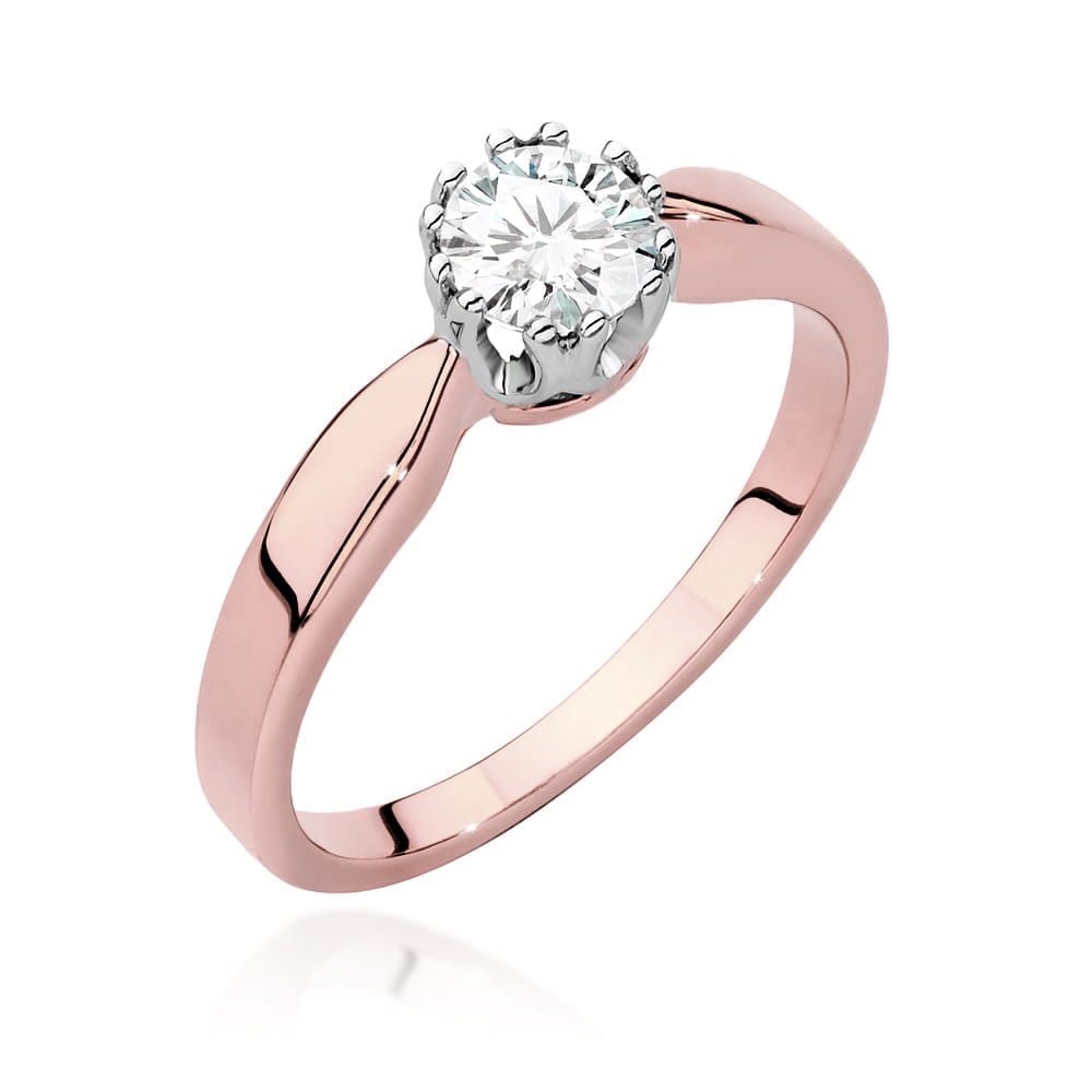 Pierścionek Diament 0,40ct różowe złoto 1 Pierścionek W541 Diament 0