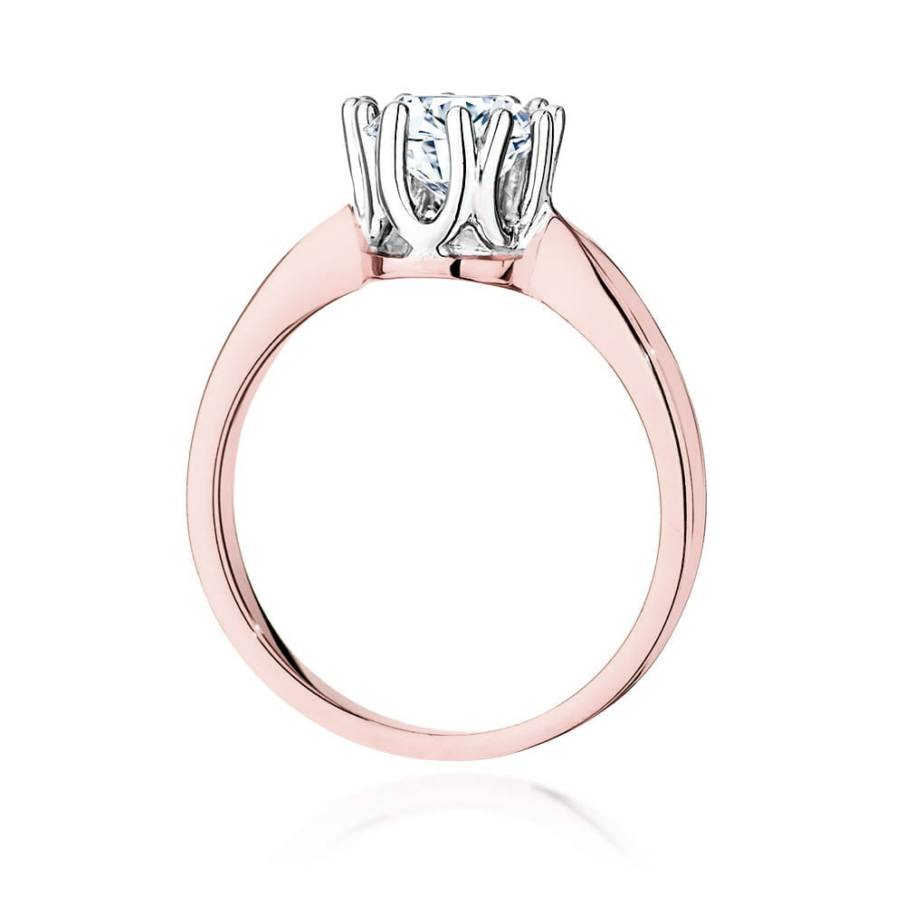 Pierścionek Diament 1,00ct różowe złoto 3 Pierścionek Diament 1,00ct różowe złoto - obrazek 3