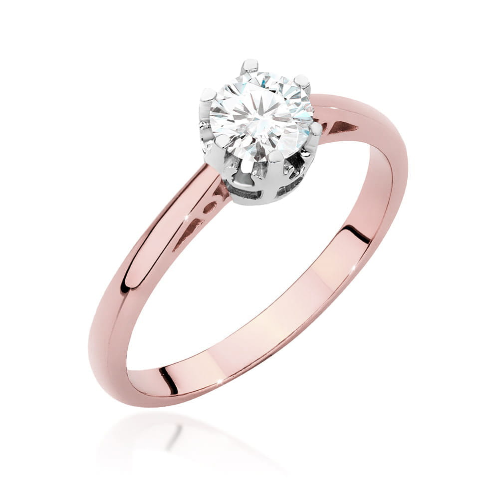 Pierścionek Diament 0,50ct różowe złoto 1 Pierścionek W542 Diament 0