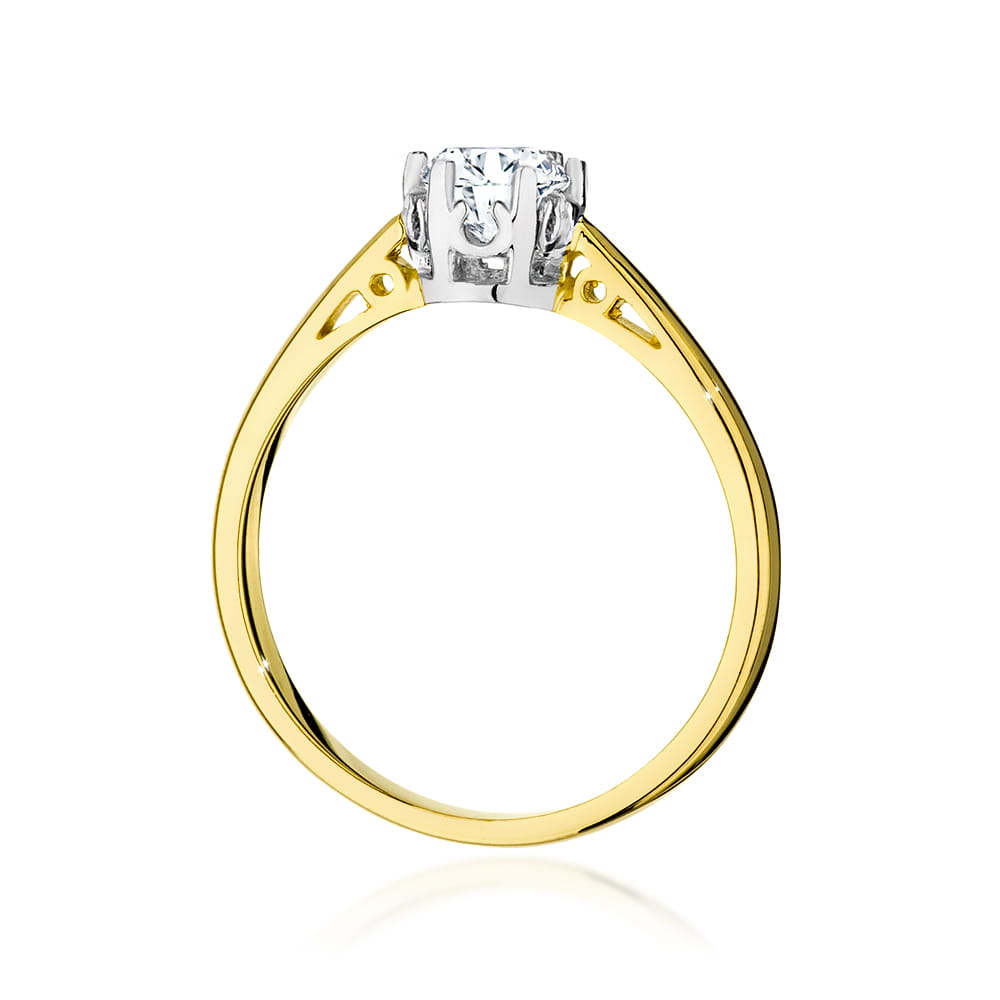 Pierścionek Diament 0,50ct żółte złoto 3 Pierścionek Diament 0,50ct żółte złoto - obrazek 3