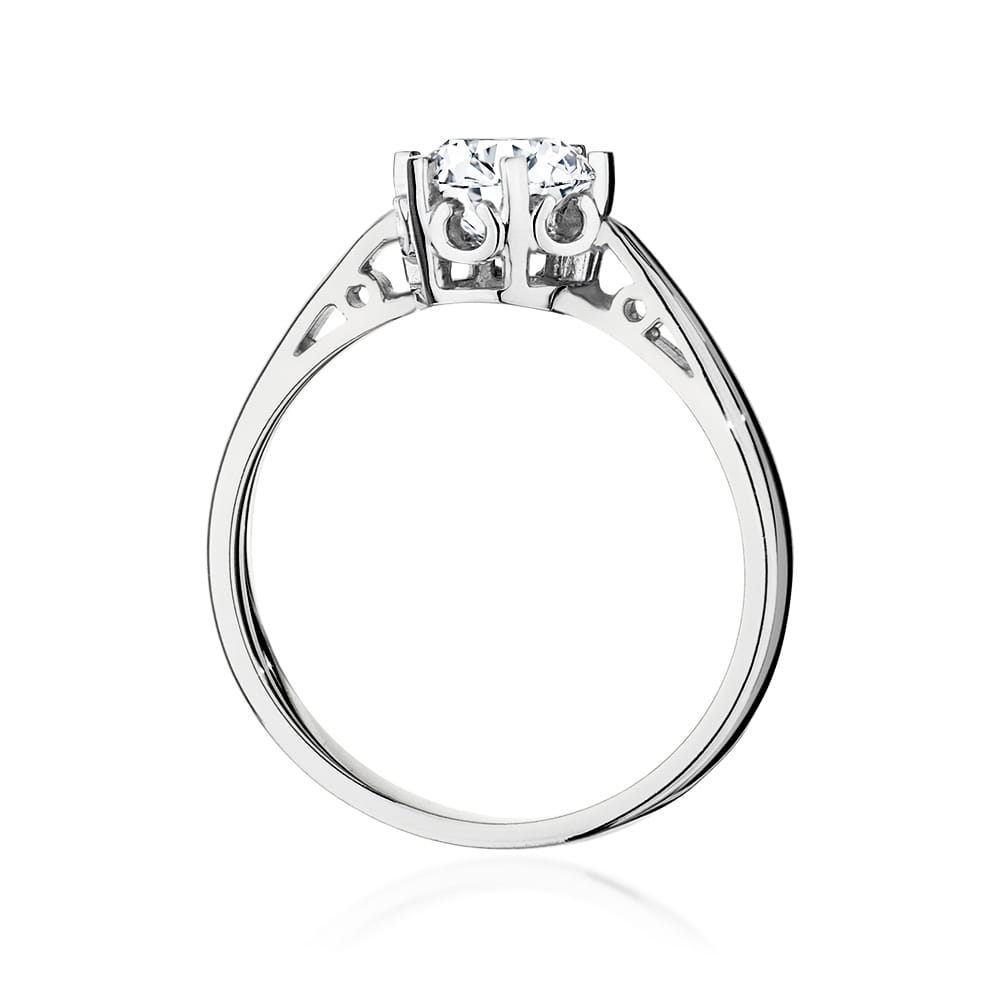 Pierścionek Diament 0,70ct białe złoto 3 Pierścionek Diament 0,70ct białe złoto - obrazek 3