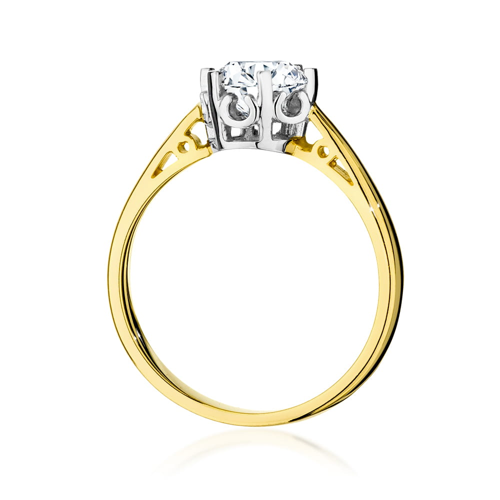 Pierścionek Diament 1,00ct żółte złoto 3 Pierścionek Diament 1,00ct żółte złoto - obrazek 3