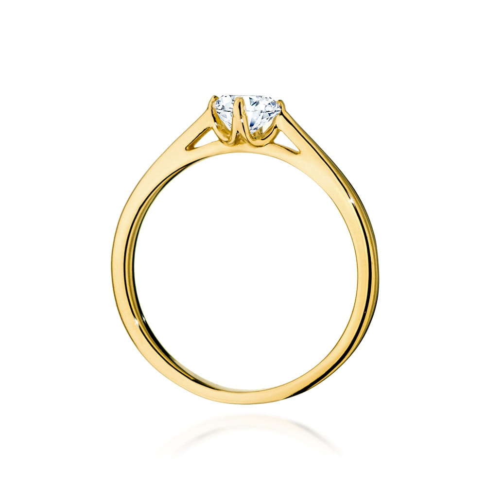 Pierścionek Diament 0,40ct żółte złoto 3 Pierścionek Diament 0,40ct żółte złoto - obrazek 3