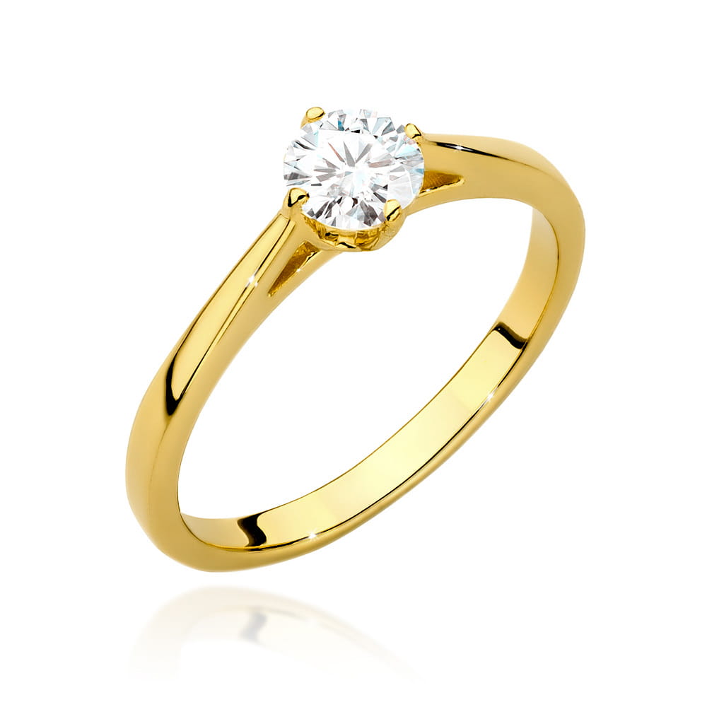 Pierścionek Diament 0,40ct żółte złoto 1 Pierścionek W543 Diament 0