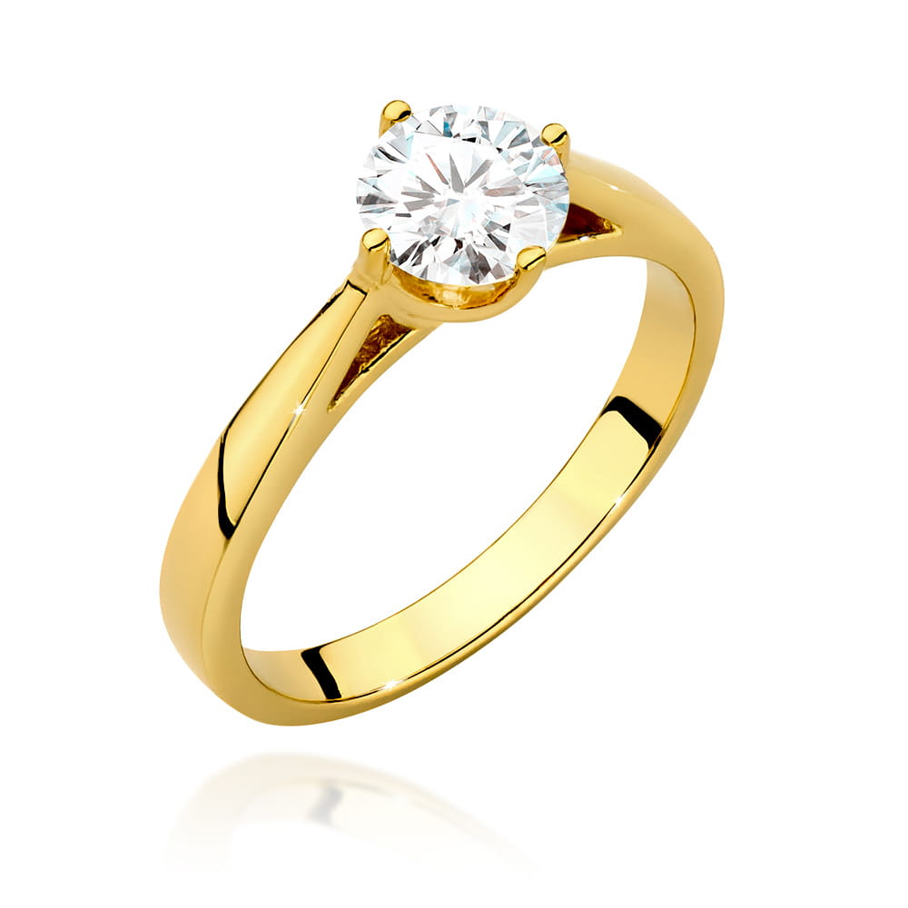Pierścionek Diament 0,70ct żółte złoto 1 Pierścionek W543 Diament 0