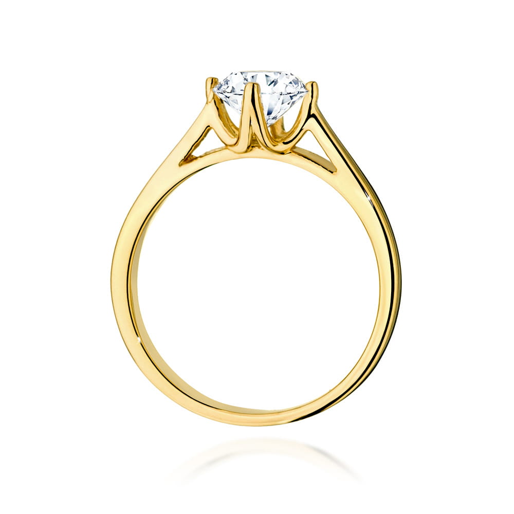 Pierścionek Diament 1,00ct żółte złoto 3 Pierścionek Diament 1,00ct żółte złoto - obrazek 3
